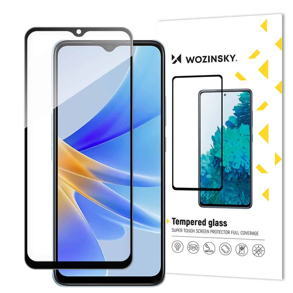 Προστασία Οθόνης Κινητού Wozinsky Full Glue Tempered Glass Tempered Glass For Oppo A17 9H Full Screen Cover With Black Frame