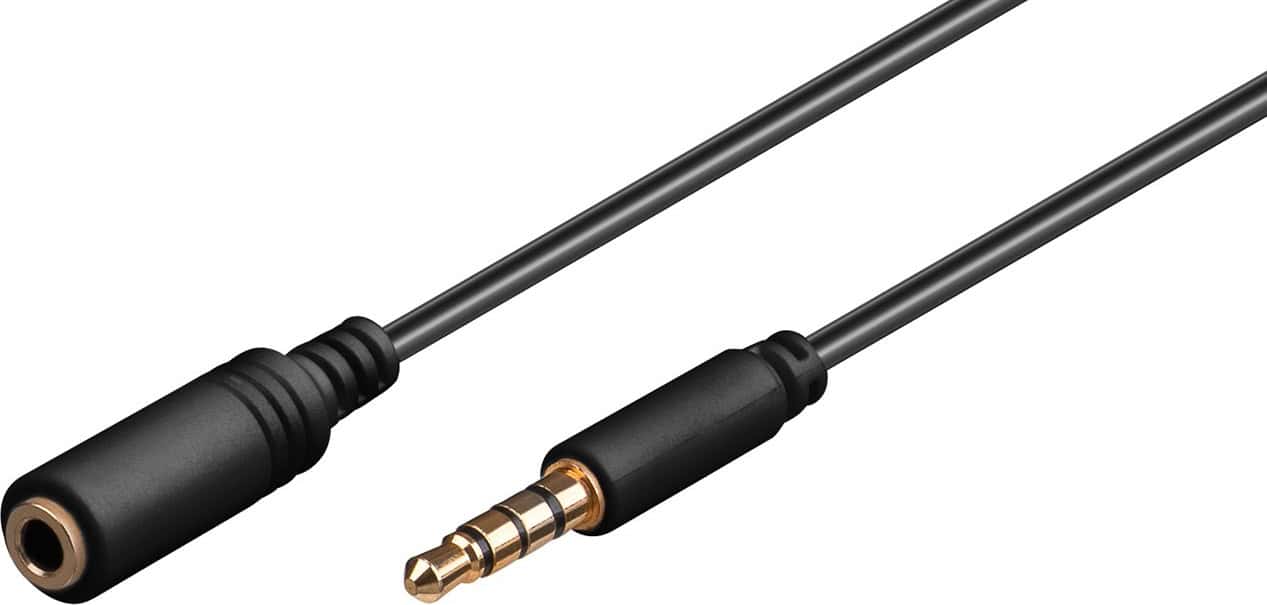 Καλώδιο Ήχου Goobay Cable 3.5mm male - 3.5mm female Μαύρο 3m (62480)