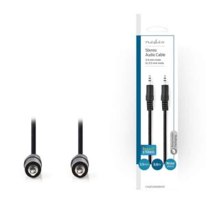 Καλώδιο Ήχου Nedis 3.5mm male - 3.5mm male Μαύρο 3m