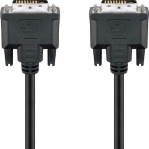 Goobay Cable DVI-D 24+1 male - DVI-D male 1.8m Black