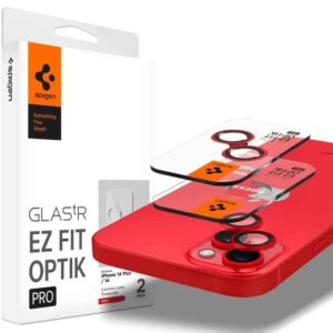 Προστασία Κάμερας Spigen EZ Fit Optik Pro 2Pcs Tempered Glass Red for iPhone 14 / 14 Plus