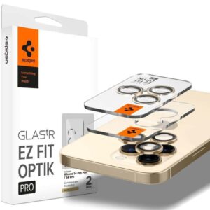 Προστασία Κάμερας Spigen Ez Fit Optik Pro 2pcs Tempered Glass Gold for iPhone 14 Pro / 14 Pro Max
