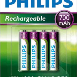 Επαναφορτιζόμενες Μπαταρίες Philips AAA Ni-MH 700mAh 1.2V 4τμχ