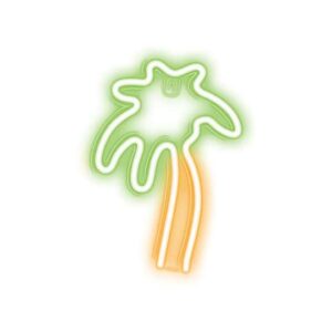Neolia Neon LED Light Palm Green Orange