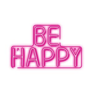 Neolia Neon LED Plexi Light Be Happy Pink