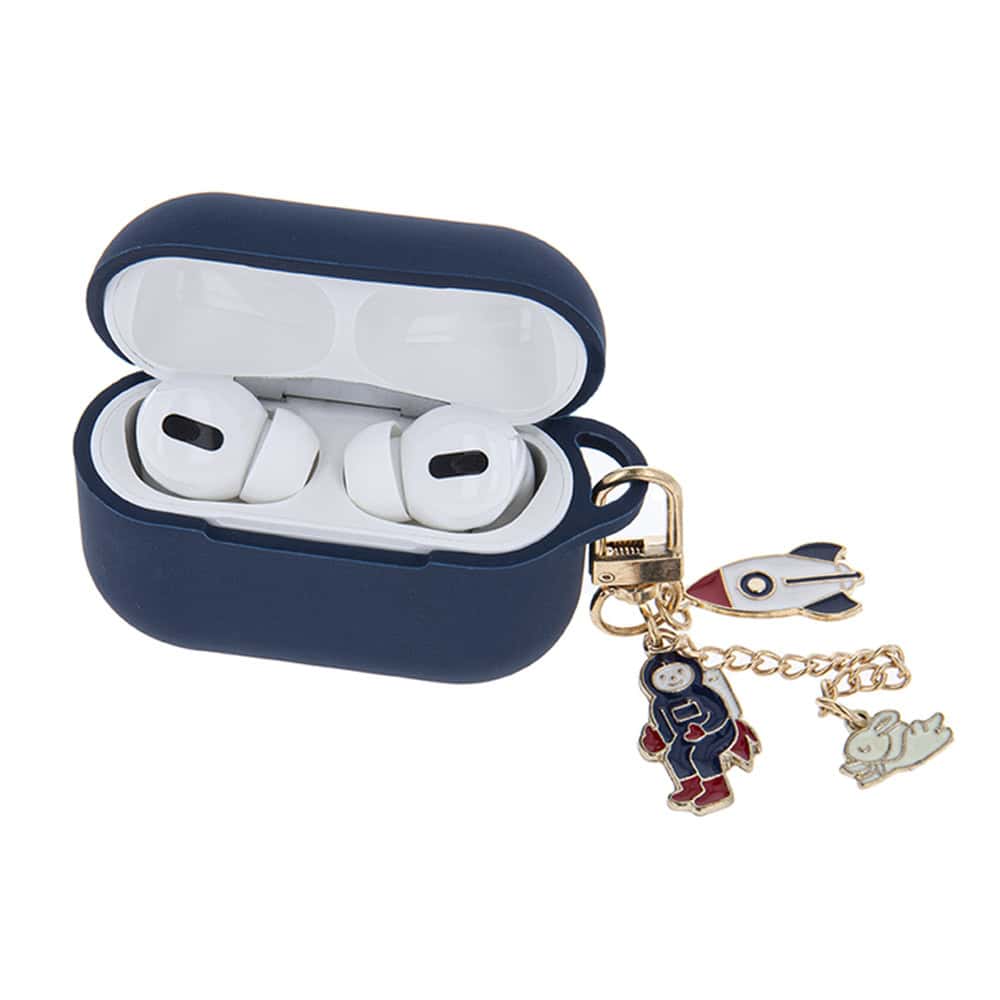 Θήκη Airpod Oem for Airpods / Airpods 2 with Pendant Dark Blue - Image 2