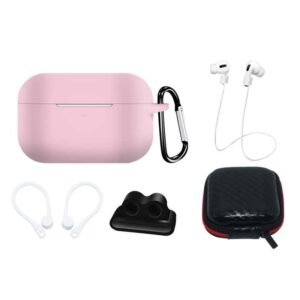 Θήκη Airpods Hurtel Silicone Set for AirPods Pro 2 / AirPods Pro 1 + Case / Ear Hook / Neck Strap / Watch Strap Holder / Carabiner Pink