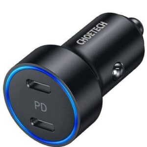 Φοριτστής Αυτοκινήτου Choetech 2x Type-C 3.0 Quick CHarge 36W 2.7A Black