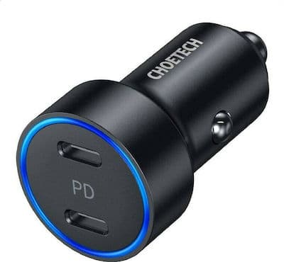Φοριτστής Αυτοκινήτου Choetech 2x Type-C 3.0 Quick CHarge 36W 2.7A Black