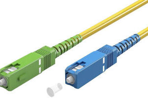 Καλώδιο Δικτύου Οπτικής Ινας (FTTH) Goobay SC-APC σε SC-UPC Os2 2m Κιτρινο