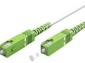 Καλώδιο Δικτύου Οπτικής Ινας (FTTH) Goobay SC-APC, Sm, Os2 9/125μm, 0.5m Λευκό