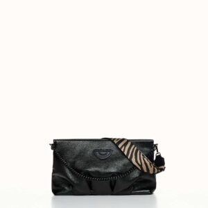 Τσάντα Christina Malle Metallic Fluffy Black