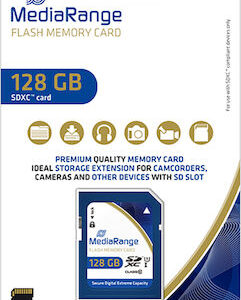 Κάρτα μνήμης MediaRange SDXC 128GB Class 10 U1 UHS-I