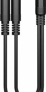Goobay καλώδιο ήχου 3.5mm 50464, αρσενικό σε 2x θηλυκά, 0.2m Black