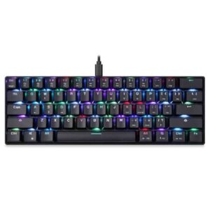 Πληκτρολόγιο Motospeed Mechanical Gaming Keyboard Wired CK61 Outemu Blue RGB Black (Αγγλικό US)