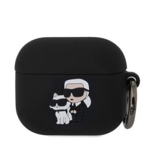 Θήκη Airpod Karl Lagerfeld 3D Logo NFT Karl and Choupette Silicone for AirPods 3 Black