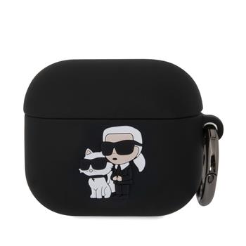 Θήκη Airpod Karl Lagerfeld 3D Logo NFT Karl and Choupette Silicone for AirPods 3 Black