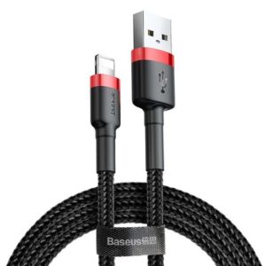 Baseus USB cable for Apple Lightning 8-pin 2.4A Cafule 0.5m Red-Black