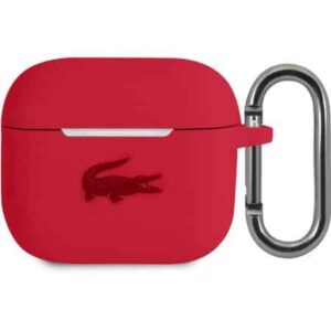 Θήκη Airpods Lacoste Liquid Silicone Glossy Printing logo for Airpods 3 Red