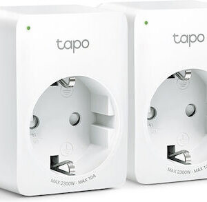 TP-LINK Smart Plug TP-LINK Tapo P100, Schuko, 2-Pack, White