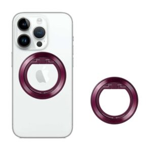 Holder Techsuit MagSafe Phone Ring Round Shape Aluminium Burgundy