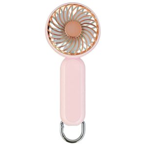 Tehcsuit Handheld Fan USB Rechargeable 1200mAh Gold Pink with Three Speed