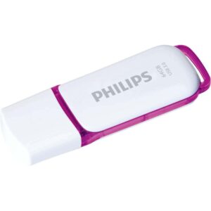 Flash Disk Philips Snow Flash Drive 64GB USB 3.1 Stick White-Purple