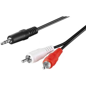 Καλώδιο Goobay RCA Cable 3.5mm Male - 2x RCA Male 0.5m Black