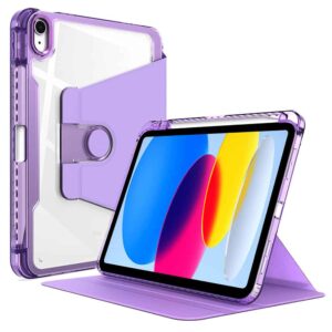 Θήκη Tablet Techsuit Crystal Vision for Apple iPad 10.9 (2022) Book Purple