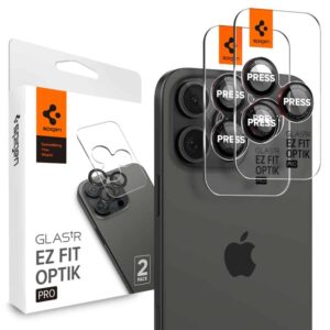 Προστασία Κάμερας Spigen Optik TR EZ Fit 2-Pack for iPhone 14 Pro/14 Pro Max/ 15 Pro/15 Pro Max/16 Pro/16 Pro Max Black
