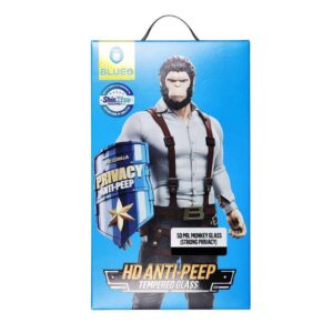 Προστασία οθόνης κινητού BlueO Tempered Glass 5D Mr. Monkey Glass for Apple iPhone 16 Black (Strong Privacy)