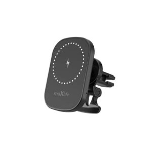 Βάση Κινητού Maxlife for Air Vent  Magnetic with Wireless Charging Black 15W