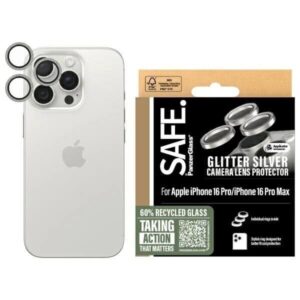 Προστασία Κάμερας SAFE by PanzerGlass iPhone 16 Pro 6.3" / 16 Pro Max 6.9" Lens Protector Silver/Glitter Silver