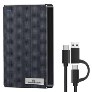 Θήκη Σκληρού Δίσκου PowerTech 2.5΄ Sata III SSd/HDD Enclosure with Type-C/USB Adapter to Type-C Black