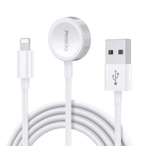 Φορτιστής Yesido Wireless Charging Cable (CA70) - 2in1 USB to Lightning, Apple Watch, 2.4A, 1.2m White