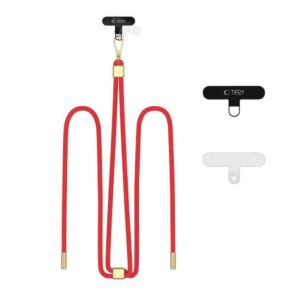 Λουράκι Tech Protect C2s Rope Crossbody Strap Red/Gold