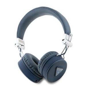 Ακουστικό Guess PU Grained Triangle Logo ENC Wireless Headphone Blue