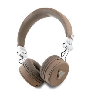 Ακουστικό Guess PU Grained Triangle Logo ENC Wireless Headphone Brown