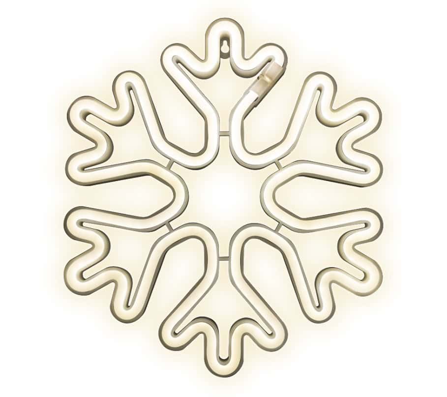Forever Light Neon Led Christmas Snowflake White
