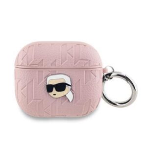 Θήκη Airpod Karl Lagerfeld PU Embossed Karl Head for AirPods 3 Pink