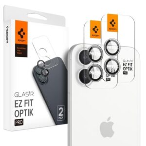 Προστασία Κάμερας Spigen Optik Pro Glas. TR ”Ez Fit” Camera Protector Camera 2-Pack for iPhone 16/ 16 Plus Crystal Clear