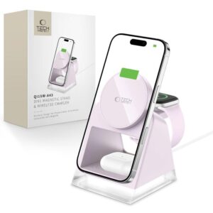 Φορτιστής Κινητού Tech-Protect QI15W A43 3in1 Magnetic MagSafe Baby Pink
