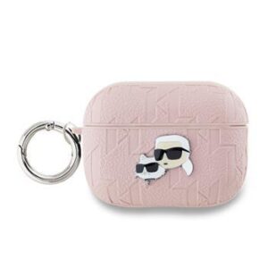 Θήκη Airpod Karl Lagerfeld PU Embossed Karl and Choupette Heads for AirPods Pro 2 Pink