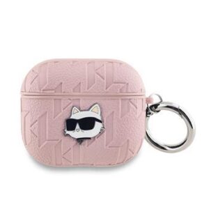 Θήκη Airpod Karl Lagerfeld PU Embossed Choupette Head for AirPods 3 Pink