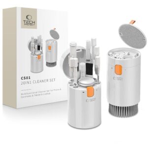 Αξεσουάρ Καθαρισμού Γραφείου Tech-Protect Set 20in1 for Phone/Earphone/Tablet/Laptop White