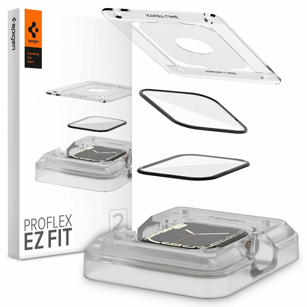 Προστασία Οθόνης Smartwatch Spigen ProFlex EZ Fit Apple Watch Series 7 (45mm) Premium Screen Protector (x2.Pack)