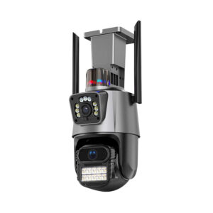 IP Κάμερα Techsuit OutDoor Wi-Fi Camera Built Siren, Night Vision, Auto Tracking, SD Card, Cloud Storage Black