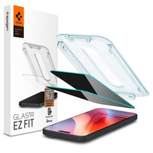 Προστασία οθόνης κινητού Spigen Glas.tR EZ-FIT (2 pack) for iPhone 15 / iPhone 16 Privacy