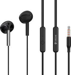 Ακουστικό Celebrat Earphones με Mικρόφωνο G28, 3.5mm σύνδεση, Φ10mm, 1.2m, Μαύρα