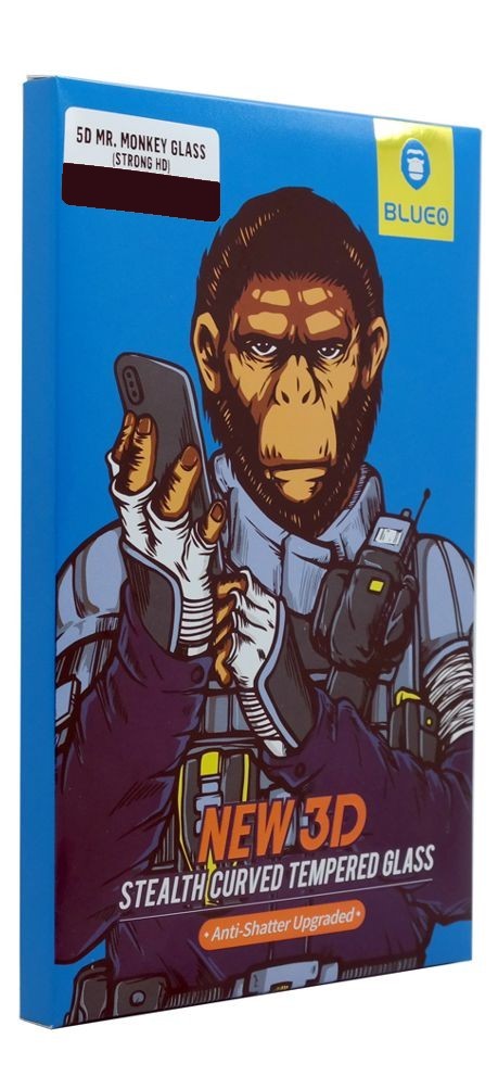 Mr. Monkey 3D Tempered Glass For Samsung Galaxy S8 Plus Black